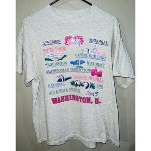 Washington D.C. Landmarks T-Shirt Adult L Delta Pro Weight Cotton Blend